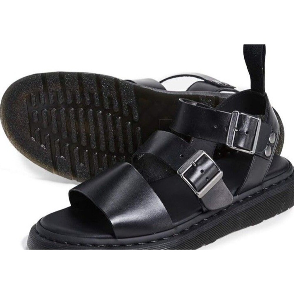 Dr. Martens Gryphon Sandals – Black Leather – US Men’s 7 / Women’s 8 Summer
